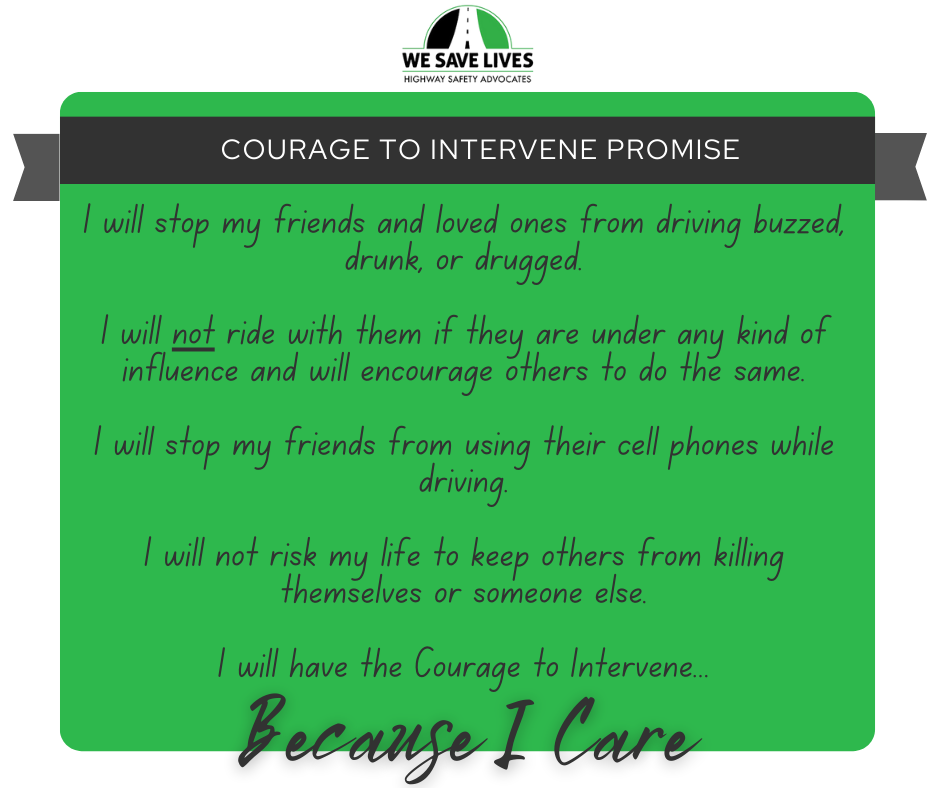 WeSaveLives Courage to Intervene Promise